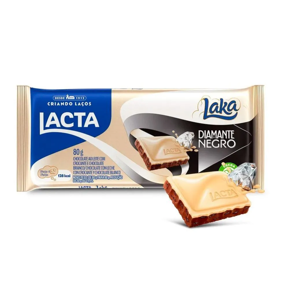 Barra de Chocolate Diamante Negro Laka 80g
